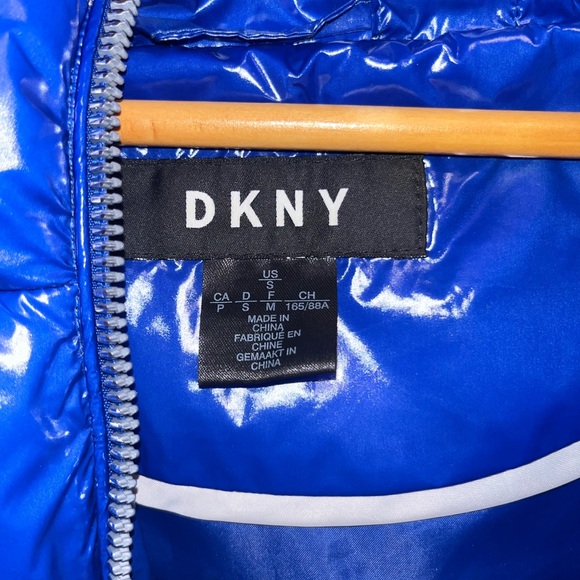 Blue glossy Jacket by DKNY - Picture 5 of 5